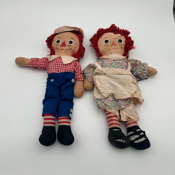 Vintage 1960’s Raggedy Anne And Andy Dolls By Knickerbocker. - Picture 6 of 9